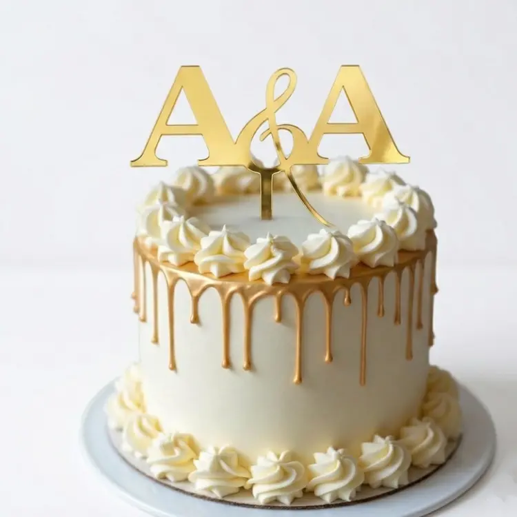 Couple Initial Cake Topper